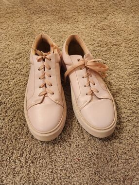 Ganni Women's Blush Pink Leather Low-Top Sneakers